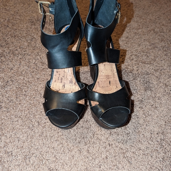Guess Black Summer Heels Size 6.5 - Picture 4 of 4